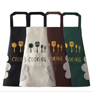 Multifunctional Kitchen Apron with Hand Wipe Towels & Front Pocket – Cooking Design