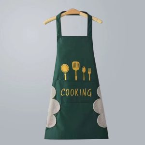 Multifunctional Kitchen Apron with Hand Wipe Towels & Front Pocket – Cooking Design - Image 3
